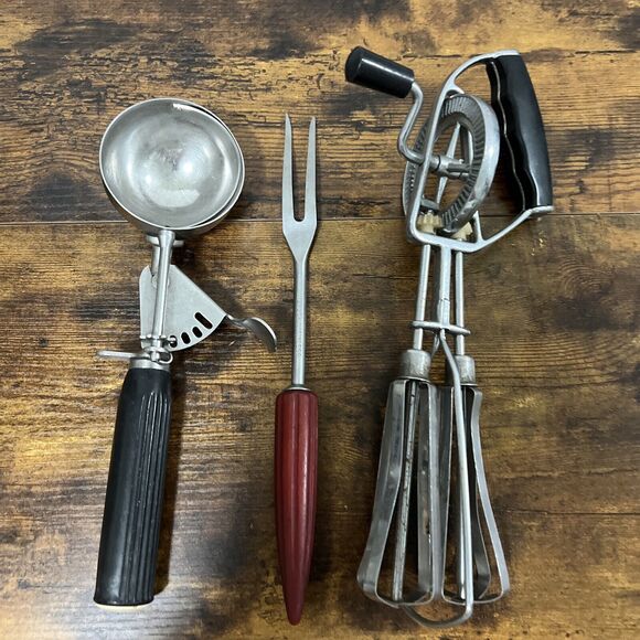 Vtg Set Of 3 Solid Serving Kitchenware Stainless USA Syscoware Androck READ - Picture 1 of 5